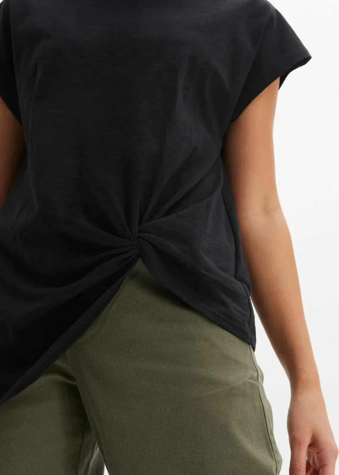 bonprix Nachhaltigere Materialien|Shirts & Tops^Shirt aus reiner Bio-Baumwolle schwarz