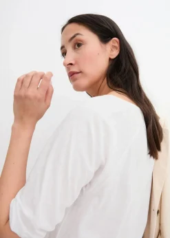 bonprix Nachhaltigere Materialien|Shirts & Tops^Shirt aus reiner Bio-Baumwolle weiß