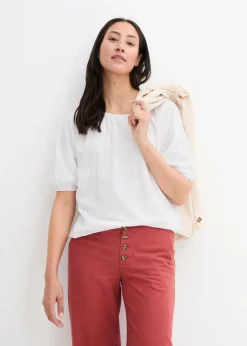 bonprix Nachhaltigere Materialien|Shirts & Tops^Shirt aus reiner Bio-Baumwolle weiß