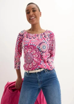 bonprix Nachhaltigere Materialien|Shirts & Tops^Shirt aus reiner Bio-Baumwolle pinklady geblümt