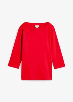 bonprix Bekleidung·Röcke|Basics^Shirt aus reiner schwerer Bio-Baumwolle lavarot