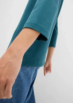 bonprix Nachhaltigere Materialien|Shirts & Tops^Shirt aus reiner schwerer Bio-Baumwolle pfeffergrün