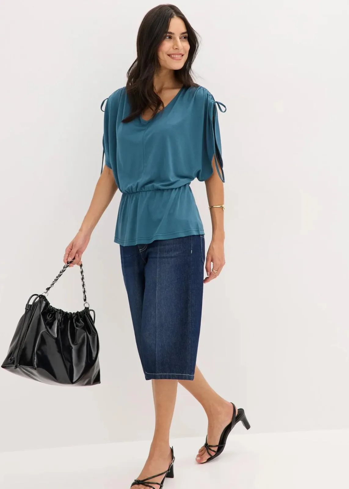 bonprix Shirts & Tops^Shirt aus softem Modal-Mix pfeffergrün