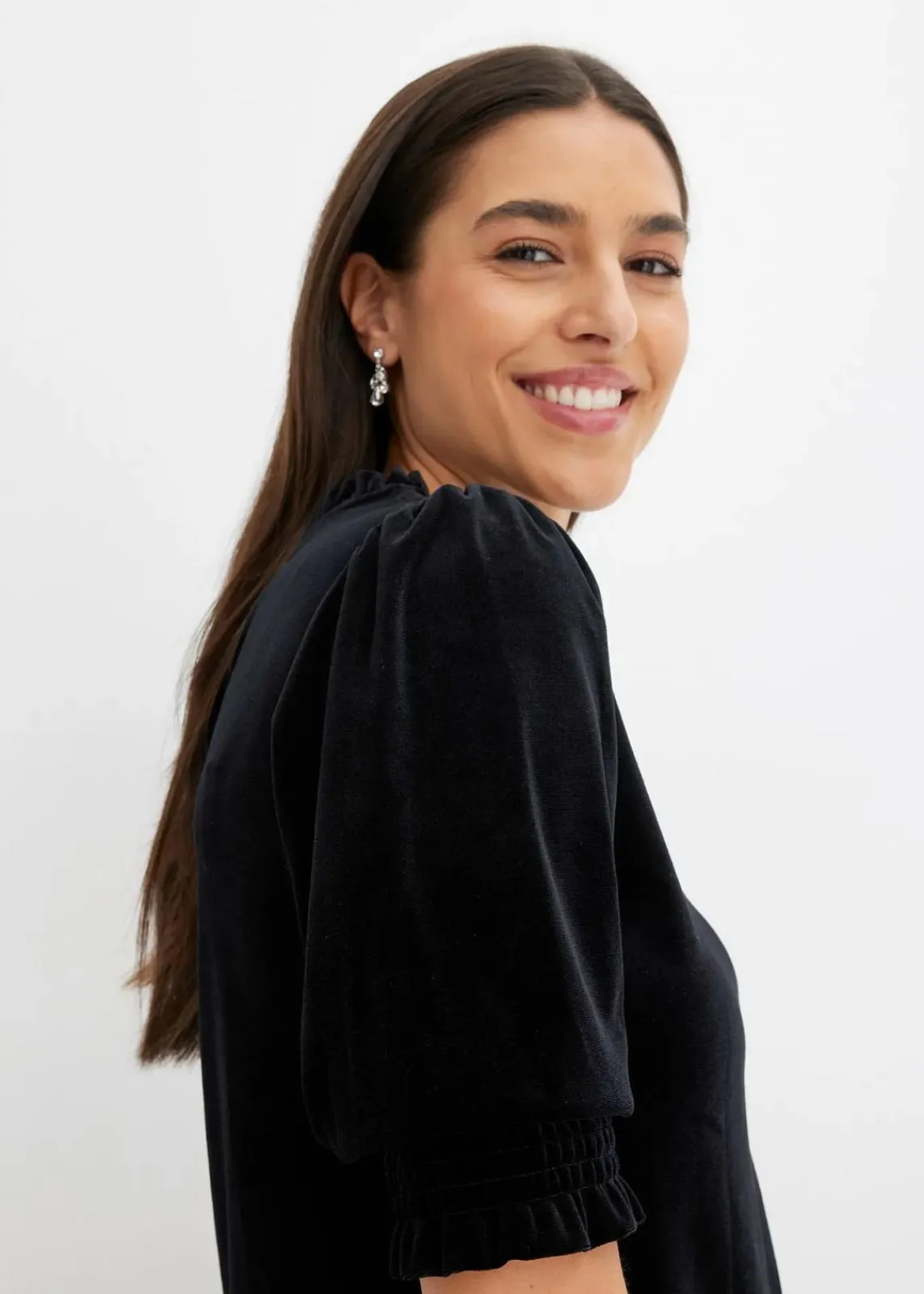 bonprix Shirts & Tops^Shirt aus softem Samt schwarz