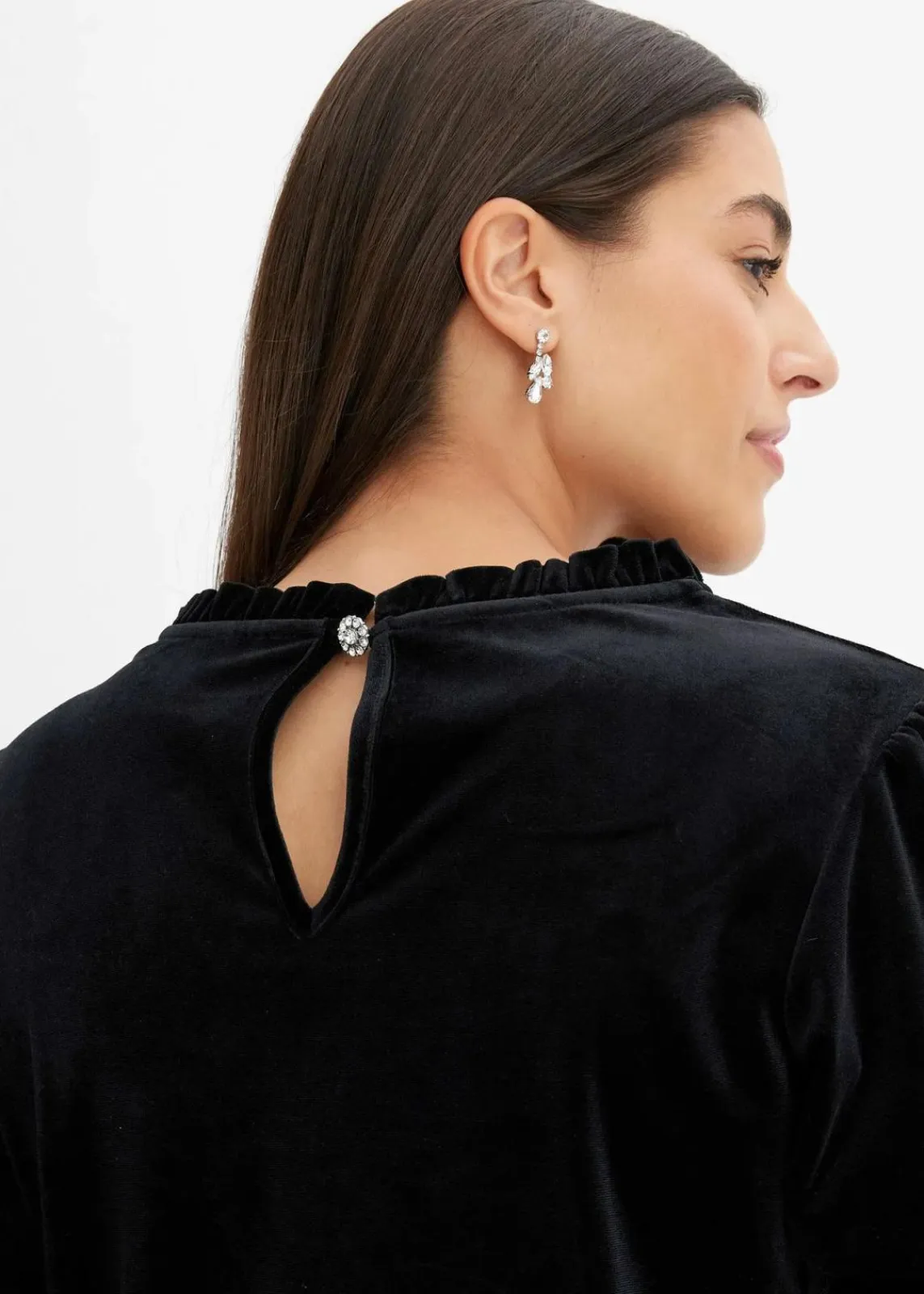 bonprix Shirts & Tops^Shirt aus softem Samt schwarz
