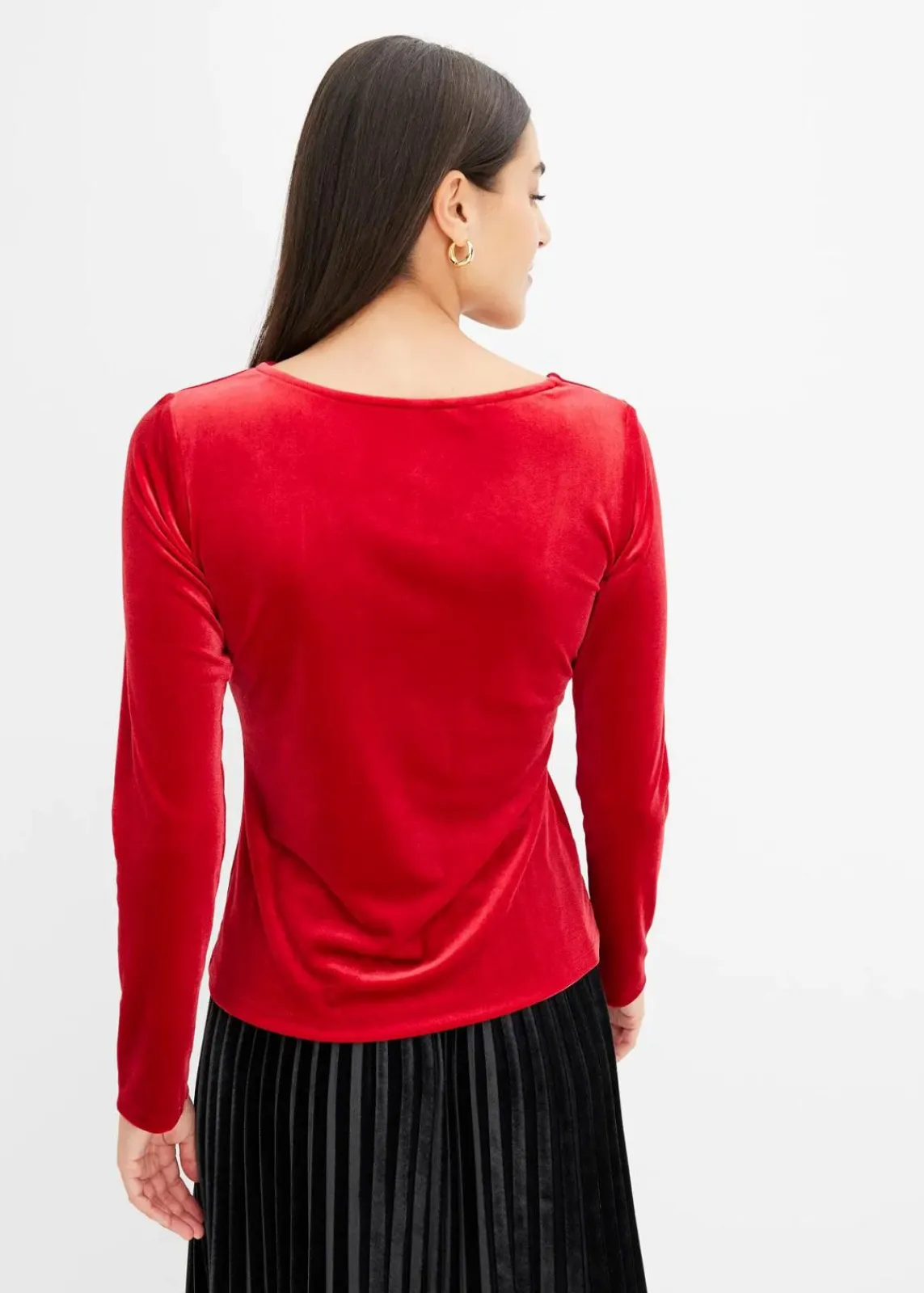 bonprix Shirts & Tops^Shirt aus softem Samt chillirot