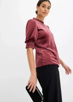 bonprix Shirts & Tops^Shirt aus softem Samt ahornrot