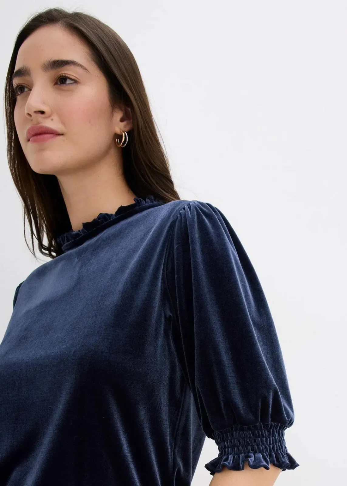 bonprix Shirts & Tops^Shirt aus softem Samt dunkelblau