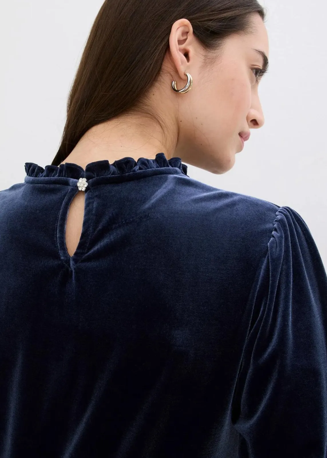 bonprix Shirts & Tops^Shirt aus softem Samt dunkelblau