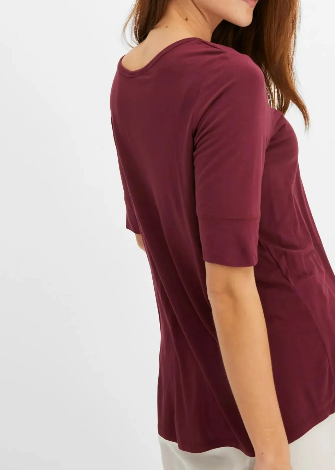 bonprix Shirts & Tops|Basics^Shirt aus softem Viskose-Mix ahornrot