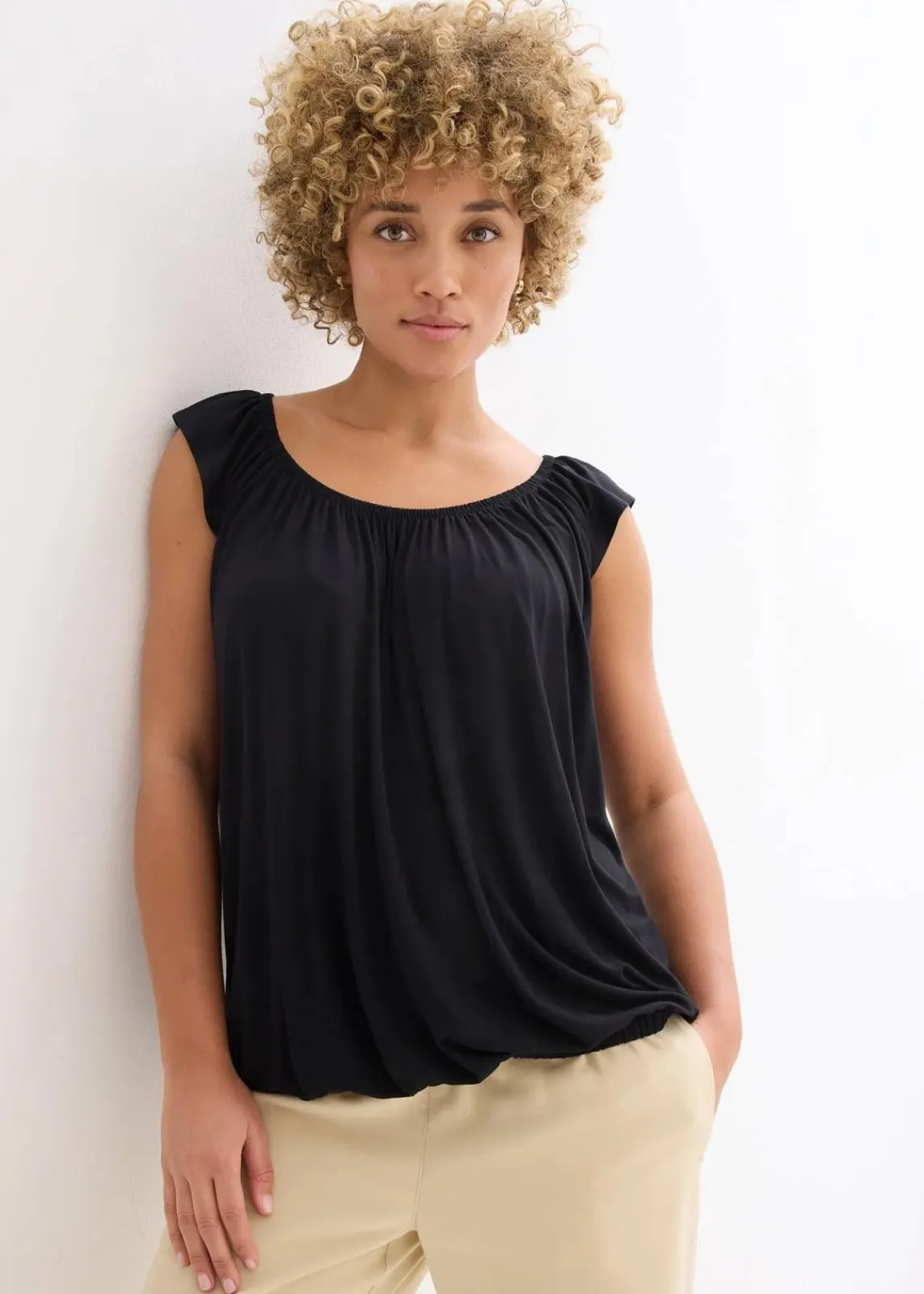 bonprix Shirts & Tops^Shirt aus softem Viskose-Mix schwarz