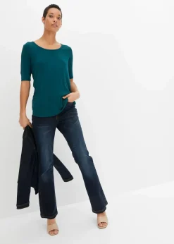 bonprix Shirts & Tops|Basics^Shirt aus softem Viskose-Mix tiefgrün