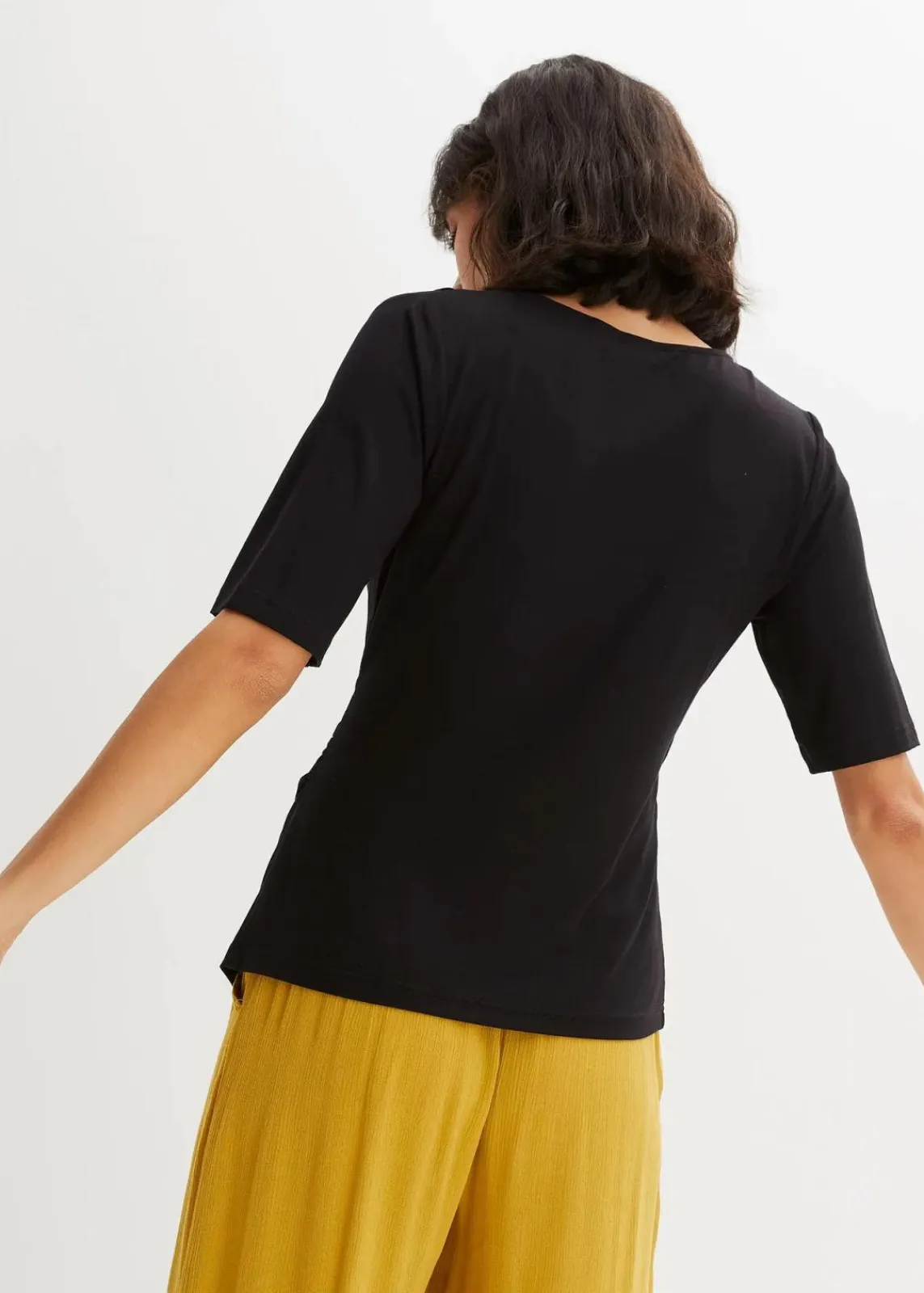 bonprix Shirts & Tops|Nachhaltigere Materialien^Shirt aus softem Viskose-Mix schwarz
