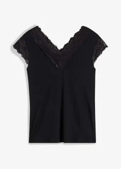 bonprix Nachhaltigere Materialien|Shirts & Tops^Shirt aus softem Viskose-Mix schwarz