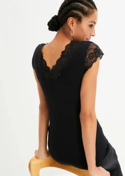 bonprix Nachhaltigere Materialien|Shirts & Tops^Shirt aus softem Viskose-Mix schwarz