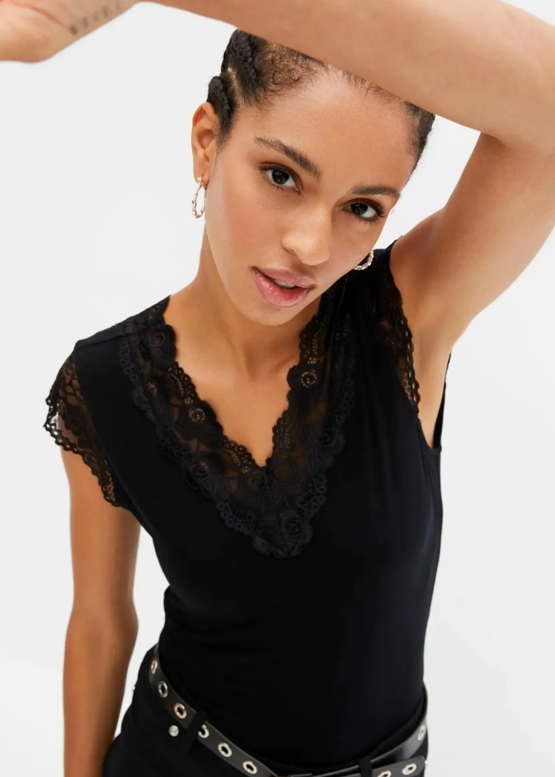 bonprix Nachhaltigere Materialien|Shirts & Tops^Shirt aus softem Viskose-Mix schwarz
