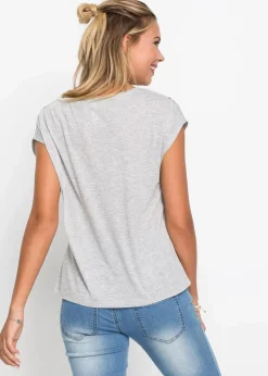 bonprix Shirts & Tops^Shirt aus softem Viskose-Mix grau meliert