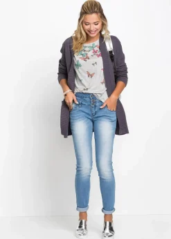 bonprix Shirts & Tops^Shirt aus softem Viskose-Mix grau meliert