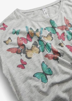 bonprix Shirts & Tops^Shirt aus softem Viskose-Mix grau meliert