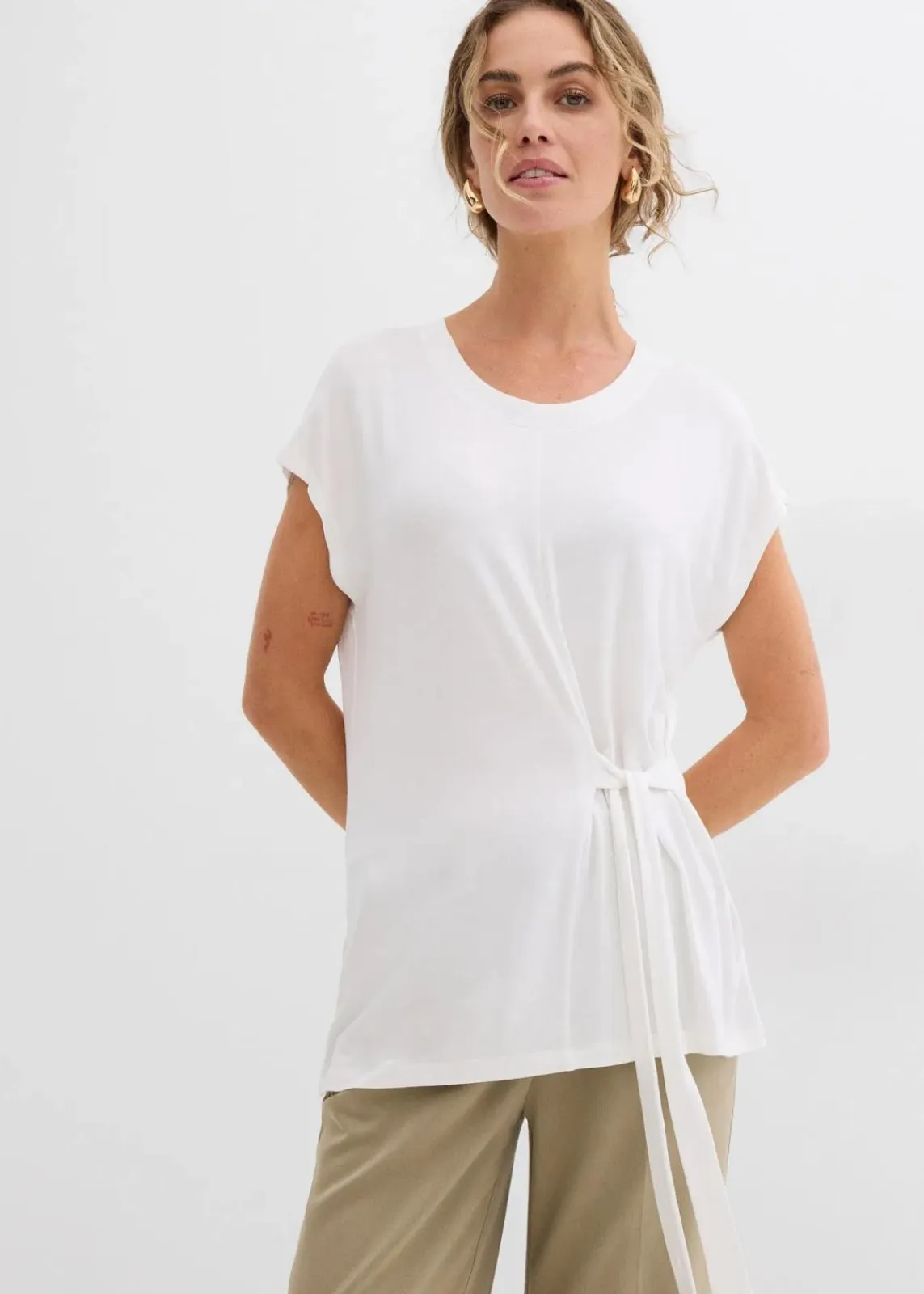 bonprix Shirts & Tops^Shirt aus softem Viskose-Mix wollweiß
