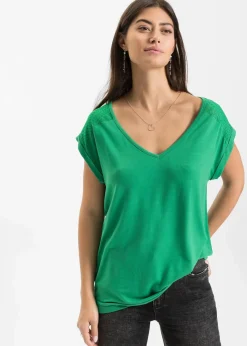 bonprix Shirts & Tops|Nachhaltigere Materialien^Shirt aus softem Viskose-Mix grün