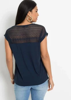 bonprix Nachhaltigere Materialien|Shirts & Tops^Shirt aus softem Viskose-Mix dunkelblau
