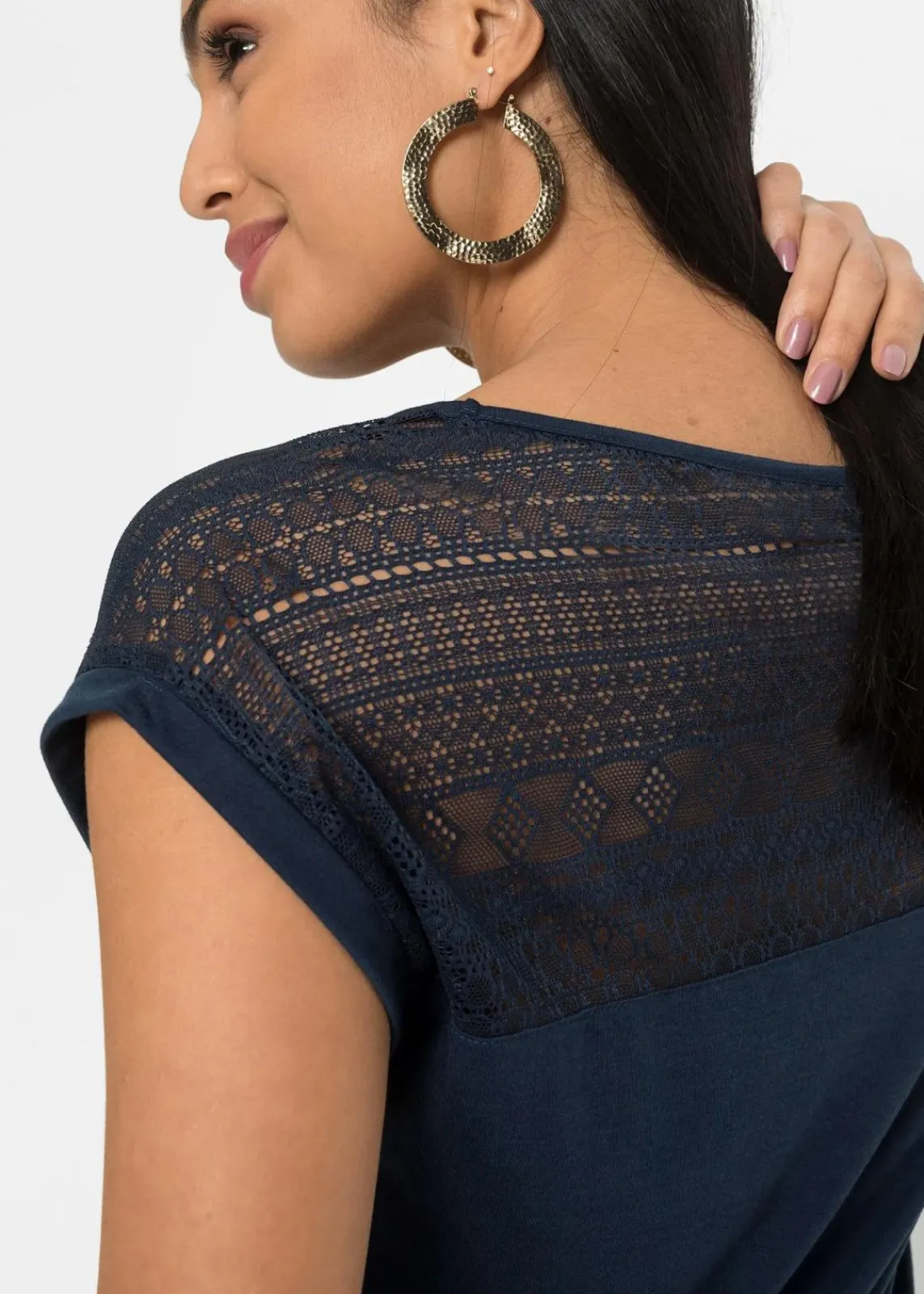bonprix Nachhaltigere Materialien|Shirts & Tops^Shirt aus softem Viskose-Mix dunkelblau
