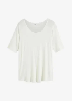 bonprix Shirts & Tops|Basics^Shirt aus softem Viskose-Mix wollweiß