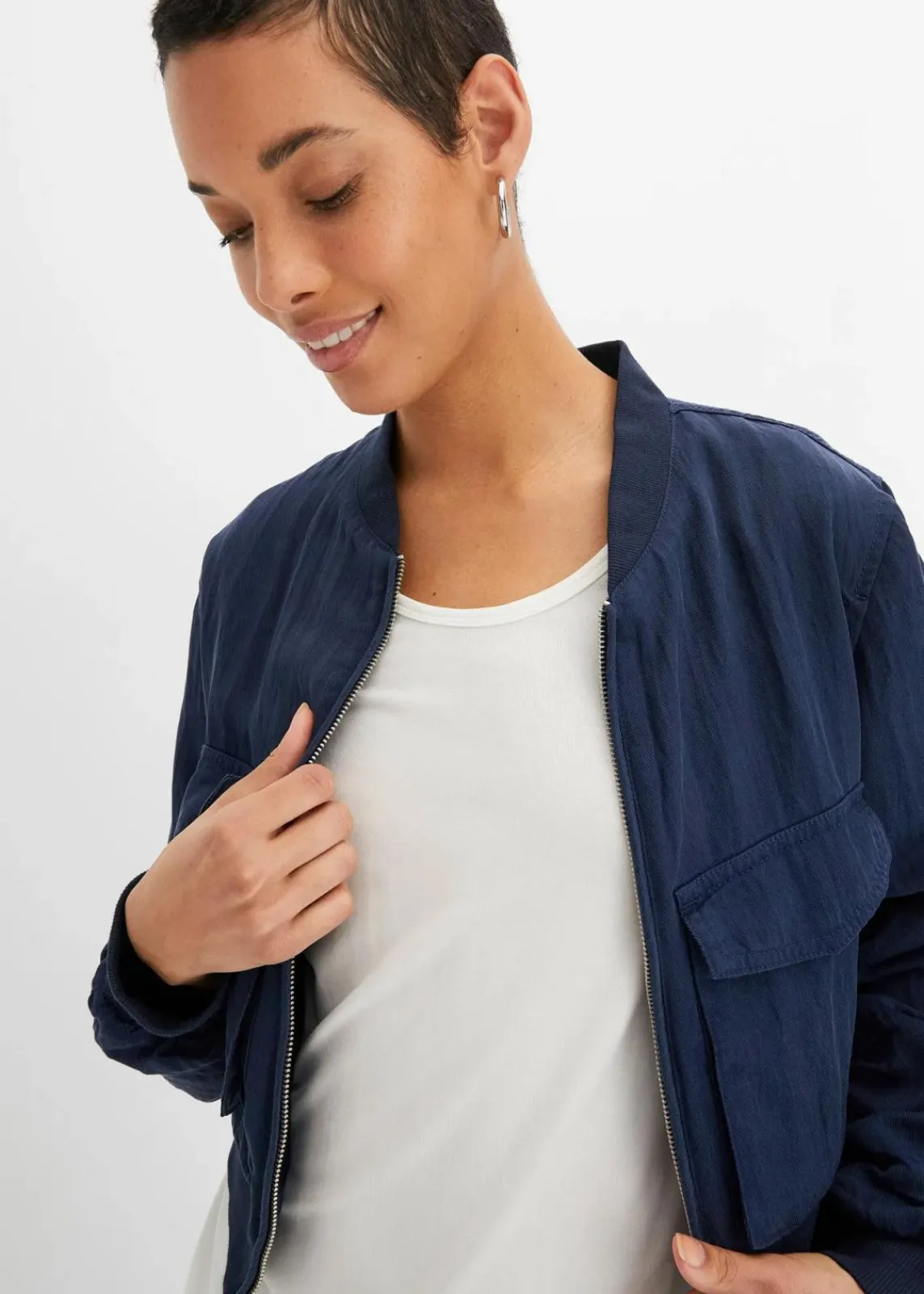 bonprix Shirts & Tops|Basics^Shirt aus softem Viskose-Mix wollweiß