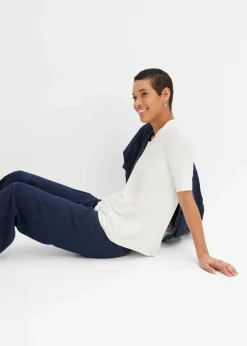 bonprix Shirts & Tops|Basics^Shirt aus softem Viskose-Mix wollweiß