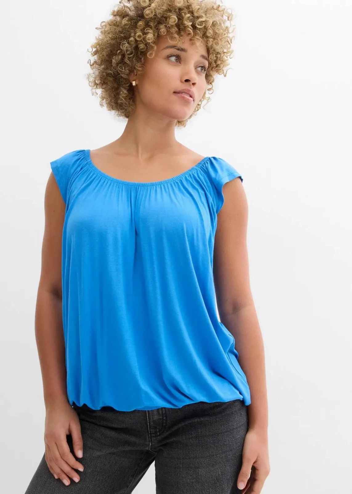 bonprix Shirts & Tops^Shirt aus softem Viskose-Mix gletscherblau