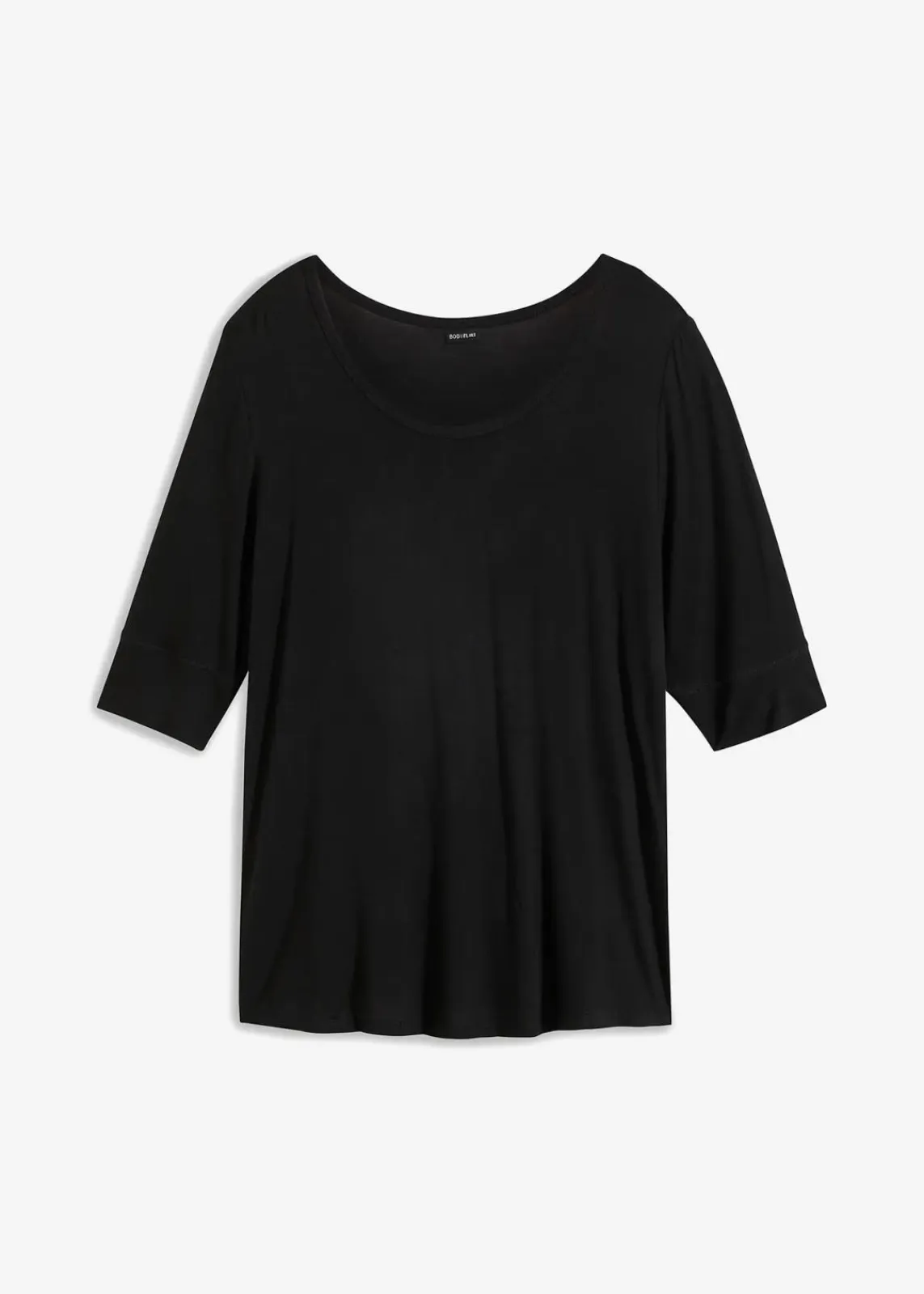 bonprix Bekleidung·Röcke|Nachhaltigere Materialien^Shirt aus softem Viskose-Mix schwarz
