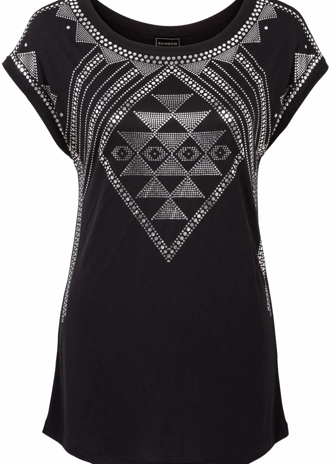 bonprix Nachhaltigere Materialien|Shirts & Tops^Shirt aus softer Viskose schwarz/silber