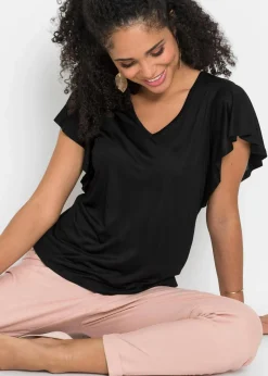 bonprix Shirts & Tops^Shirt aus softer Viskose schwarz