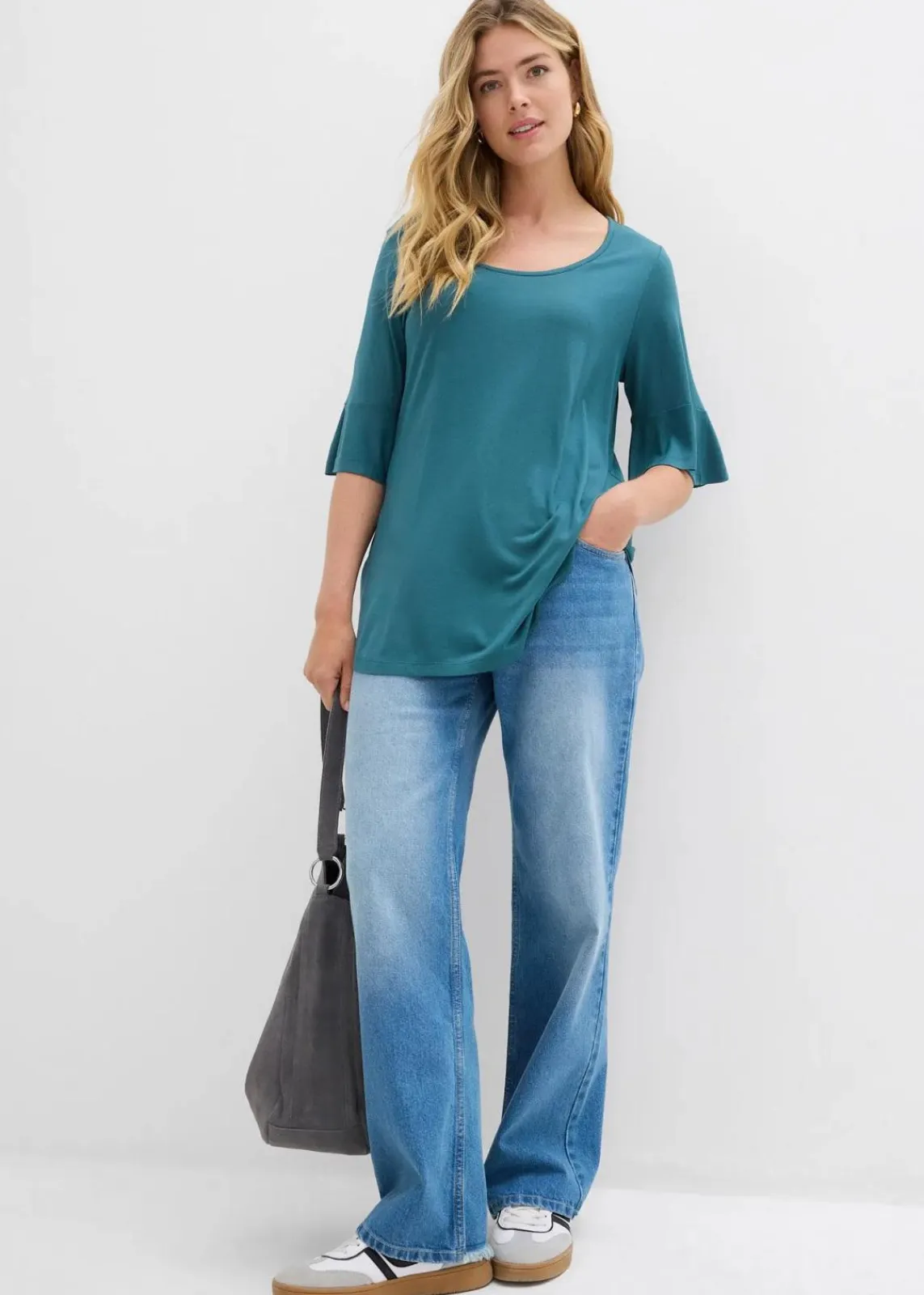 bonprix Shirts & Tops^Shirt aus softer Viskose pfeffergrün