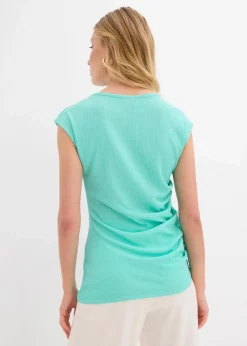 bonprix Shirts & Tops^Shirt aus strukturiertem Crêpe mentholblau