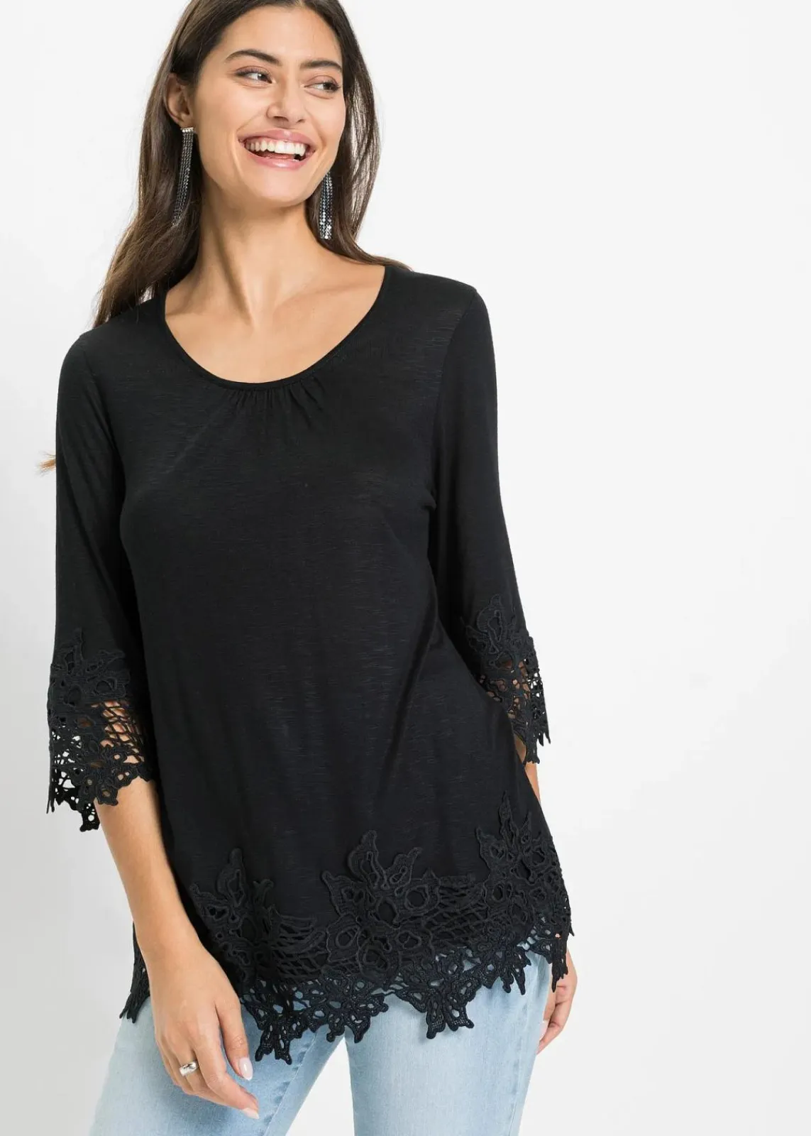 bonprix Shirts & Tops^Shirt aus Viskose schwarz