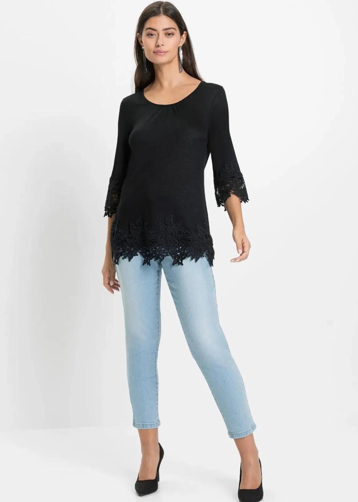bonprix Shirts & Tops^Shirt aus Viskose schwarz