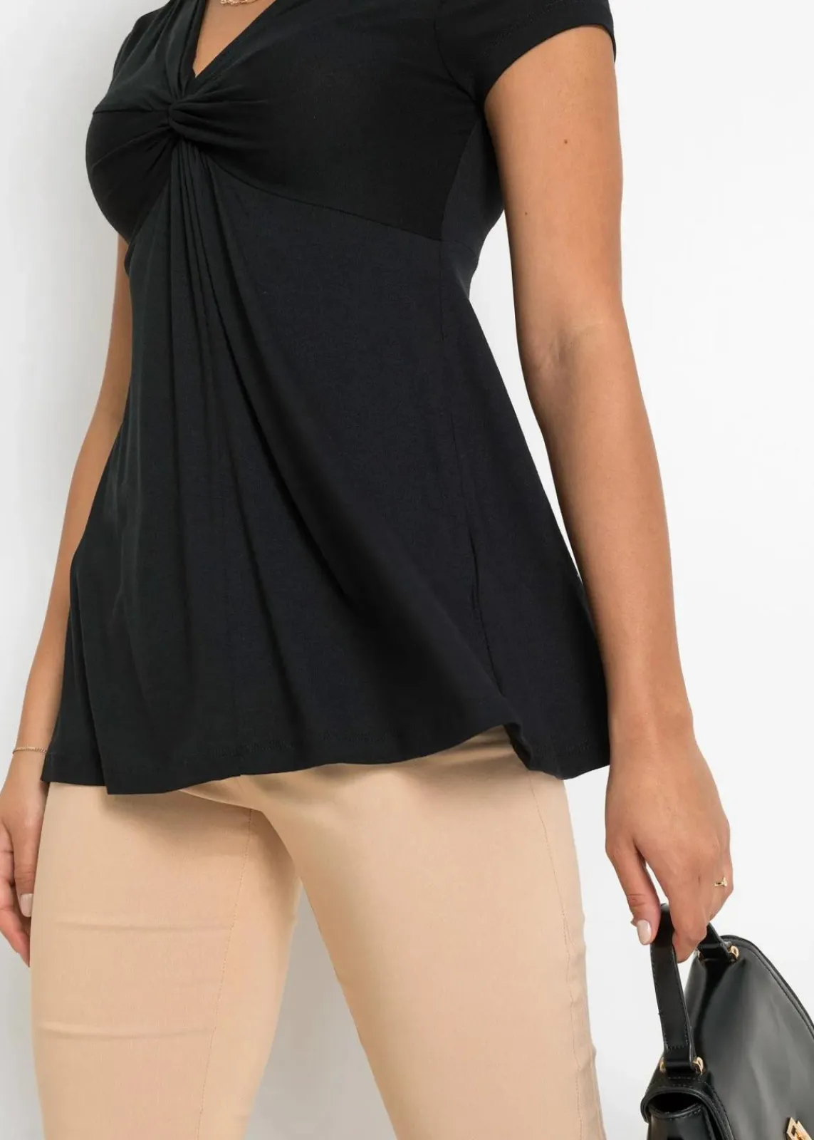 bonprix Shirts & Tops|Nachhaltigere Materialien^Shirt aus Viskose-Mix schwarz