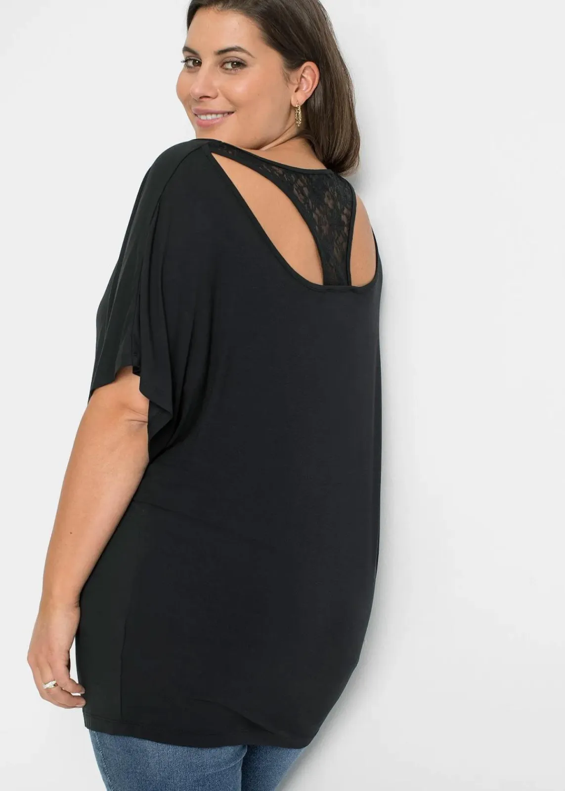 bonprix Shirts & Tops|Nachhaltigere Materialien^Shirt aus Viskose-Mix schwarz