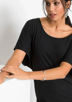 bonprix Shirts & Tops|Nachhaltigere Materialien^Shirt aus Viskose-Mix schwarz
