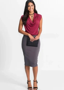 bonprix Shirts & Tops|Nachhaltigere Materialien^Shirt aus Viskose-Mix bordeaux