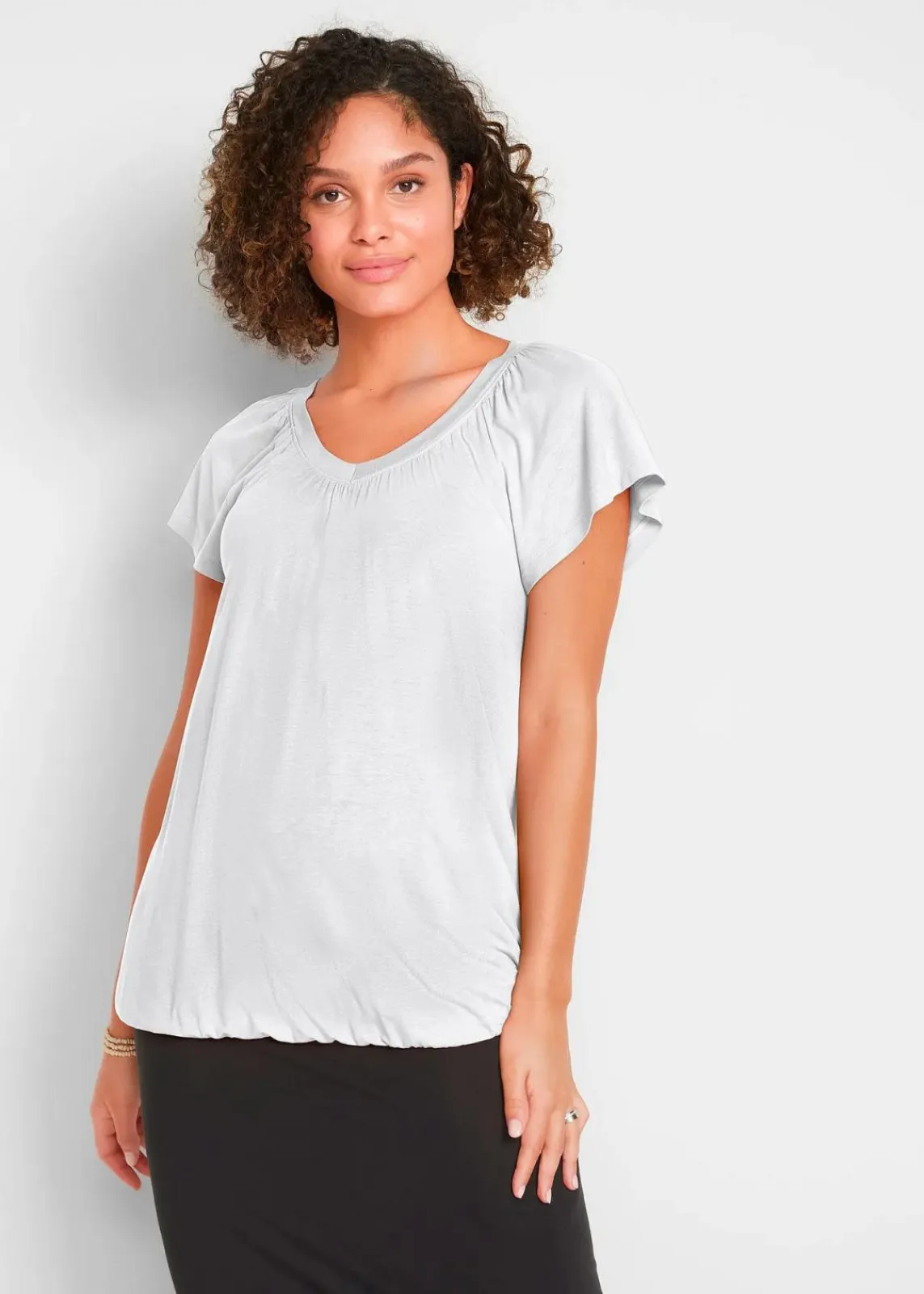 bonprix Nachhaltigere Materialien|Shirts & Tops^Shirt aus Viskose-Mix weiß