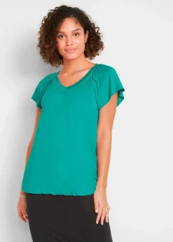 bonprix Nachhaltigere Materialien|Shirts & Tops^Shirt aus Viskose-Mix smaragd