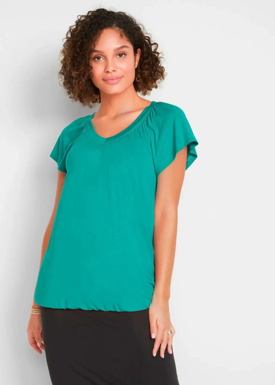 bonprix Nachhaltigere Materialien|Shirts & Tops^Shirt aus Viskose-Mix smaragd