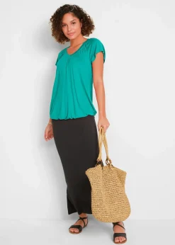 bonprix Nachhaltigere Materialien|Shirts & Tops^Shirt aus Viskose-Mix smaragd