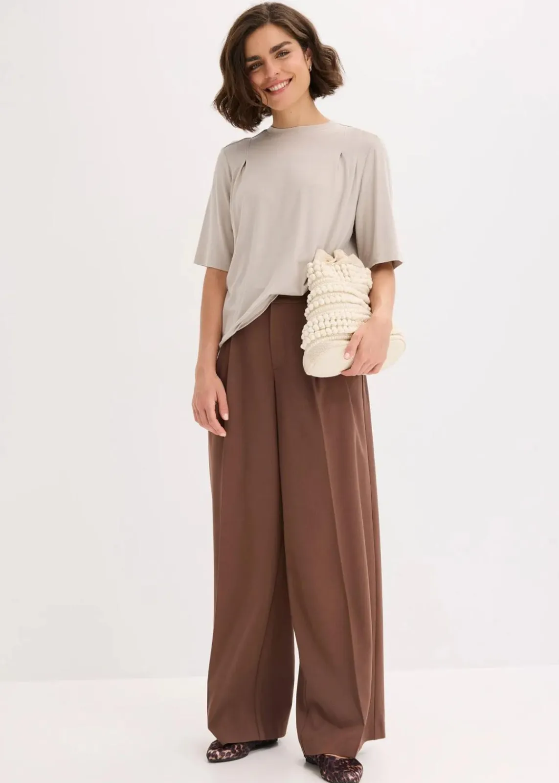 bonprix Shirts & Tops|Nachhaltigere Materialien^Shirt aus Viskose-Mix steingrau