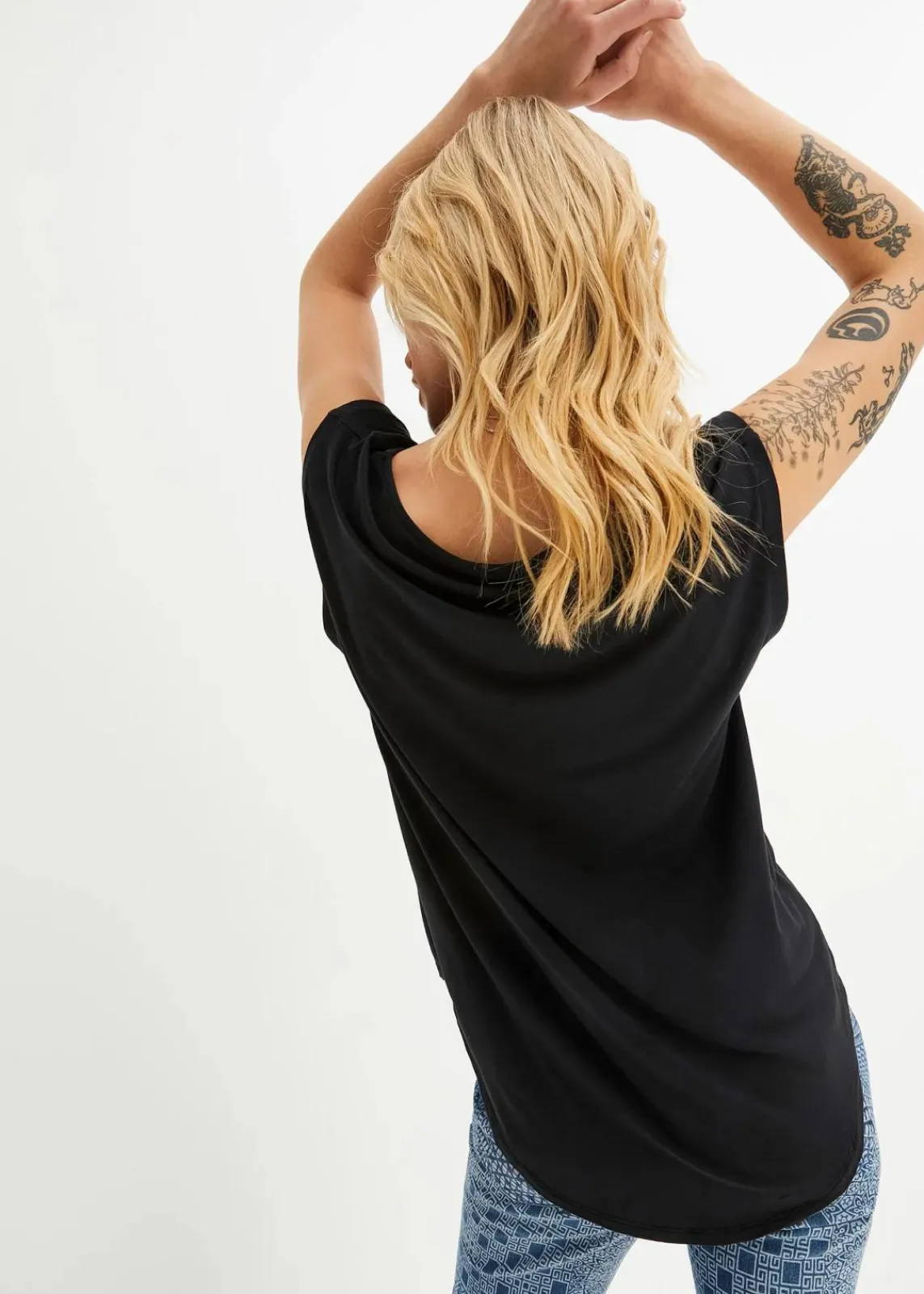 bonprix Shirts & Tops|Nachhaltigere Materialien^Shirt aus Viskose-Mix schwarz