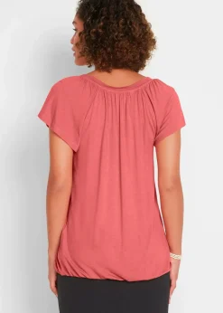 bonprix Nachhaltigere Materialien|Shirts & Tops^Shirt aus Viskose-Mix rhabarber