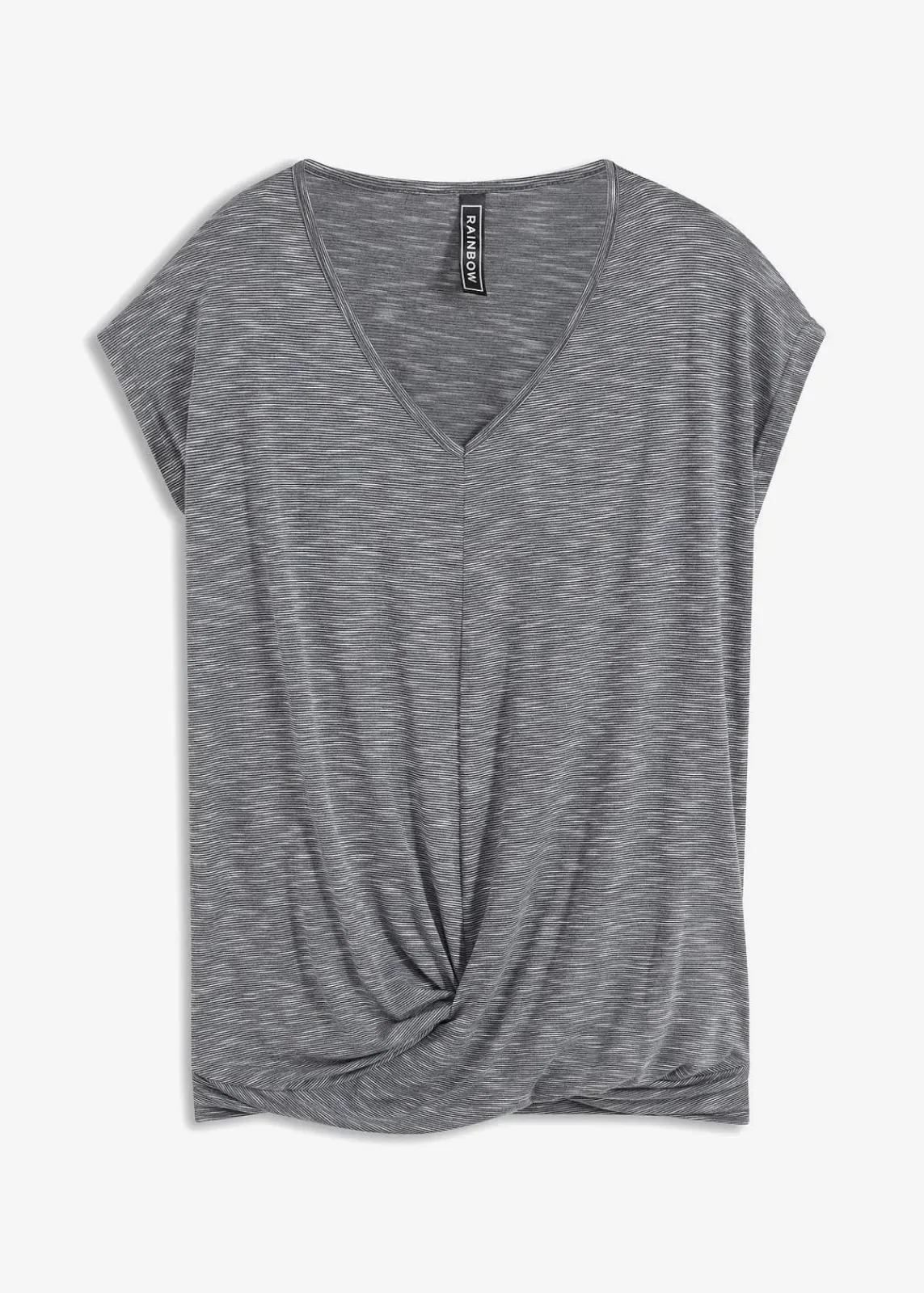 bonprix Shirts & Tops^Shirt aus Viskose-Mix grau meliert